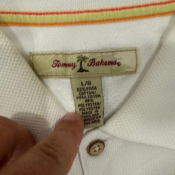 Tommy Bahama Men’s off white Large Polo Shirt - Picture 6 of 6